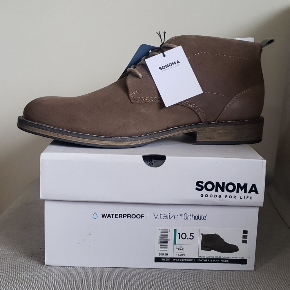 Sonoma, Taupe color, 10.5, waterproof, handmade